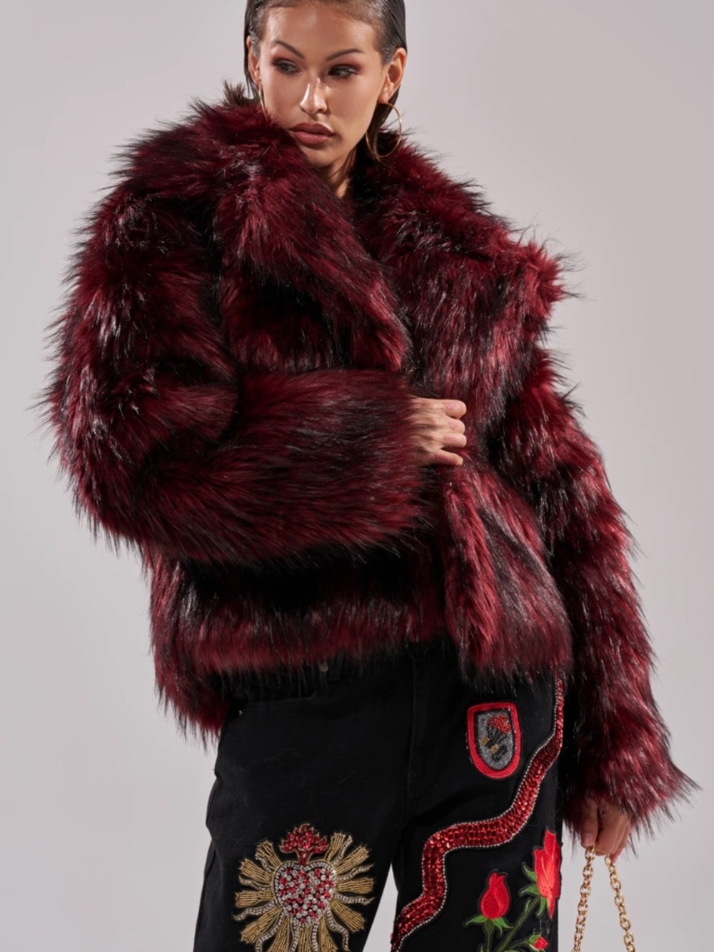 AKIRA MICHIGAN AVE FAUX FUR Size L/XL - Picture 4 of 5